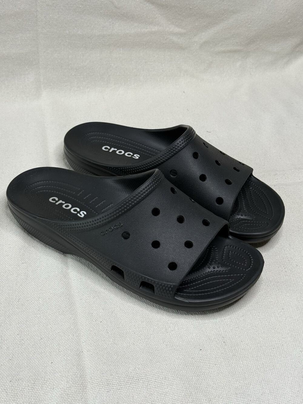 Saturday Slide Crocs Men's Size 12 - 360-degree comfort - Black